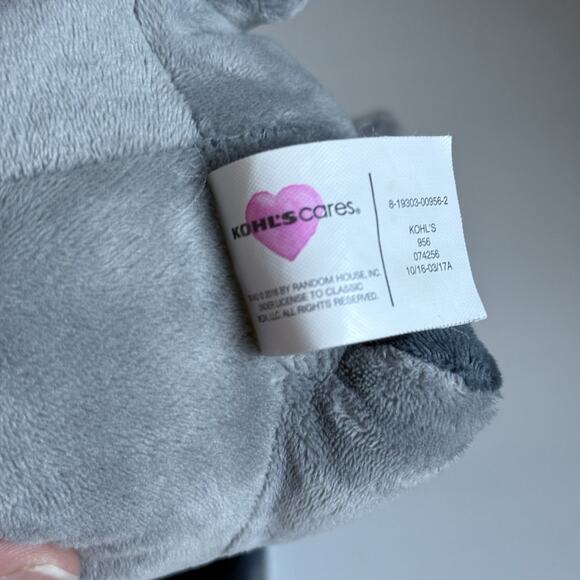 Kohls Cares Saggy Baggy Elephant Gray Plush Soft Toy 10" Stuffed Animal t28 - Picture 10 of 15